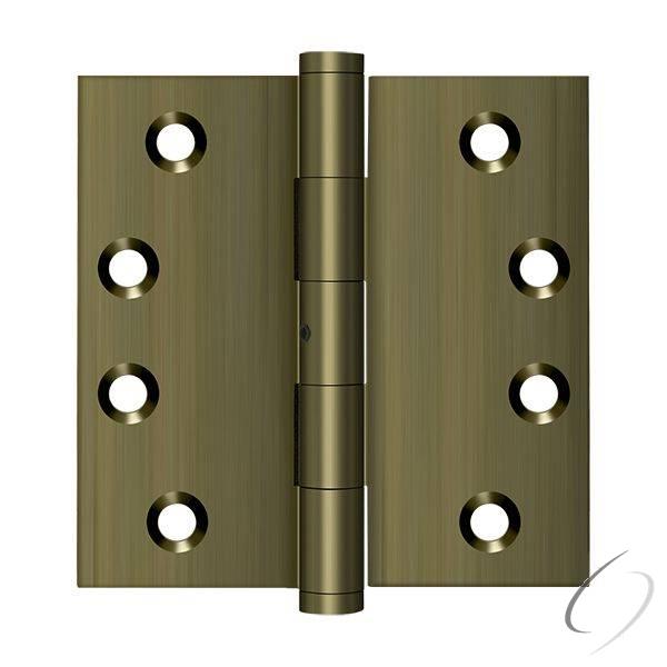 DSB4N5 4" x 4" Square Hinge; Antique Brass Finish