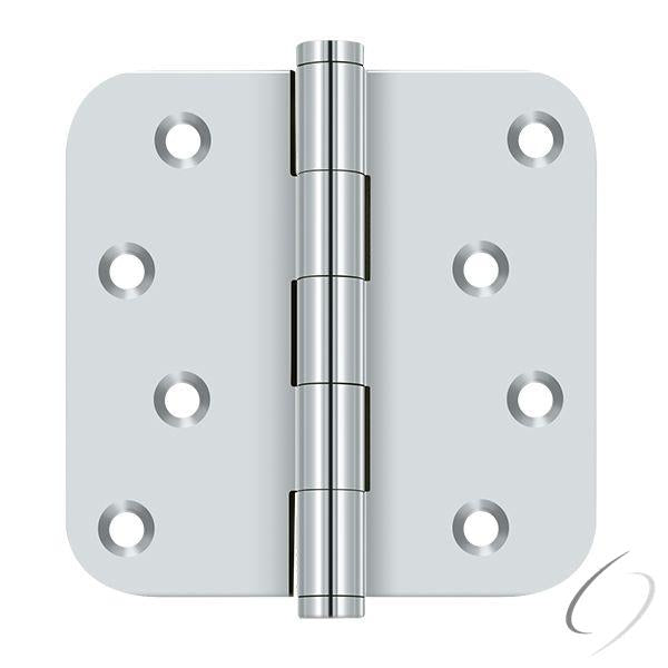 DSB4R526-RZ 4" x 4" x 5/8" Radius Hinge / Zig-Zag; Bright Chrome Finish
