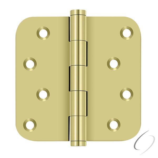DSB4R53-RZ 4" x 4" x 5/8" Radius Hinge / Zig-Zag; Bright Brass Finish