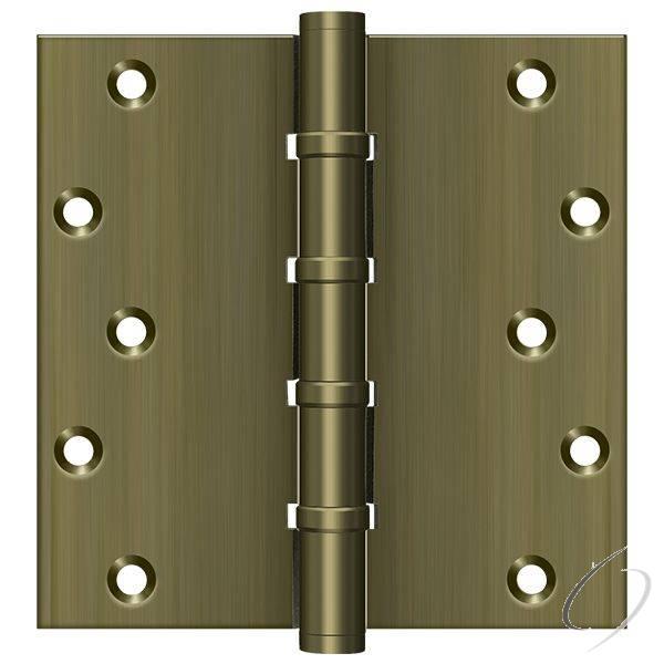 DSB66BB5 6" X 6" Square Ball Bearing Hinge; Antique Brass Finish