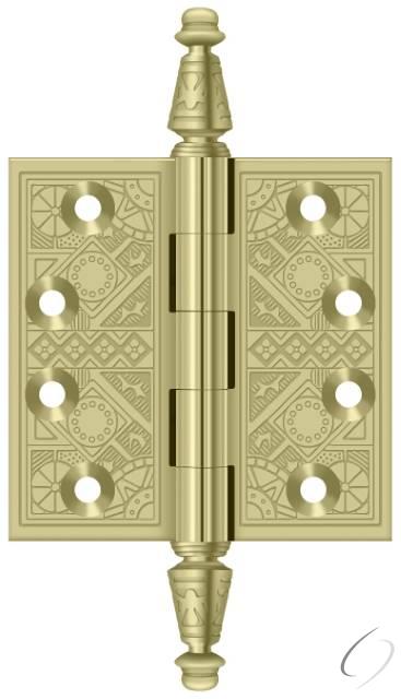 DSBP35U3-UNL 3-1/2" x 3-1/2" Square Hinge; Unlacquered Bright Brass Finish