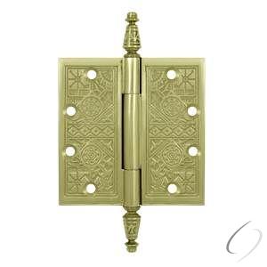 DSBP44U3-UNL 4" x 4" Square Hinge; Unlacquered Bright Brass Finish