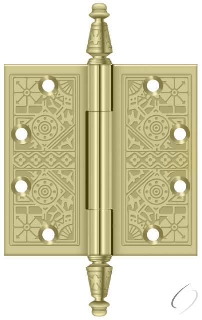 DSBP45U3-UNL 4-1/2" x 4-1/2" Square Hinge; Unlacquered Bright Brass Finish