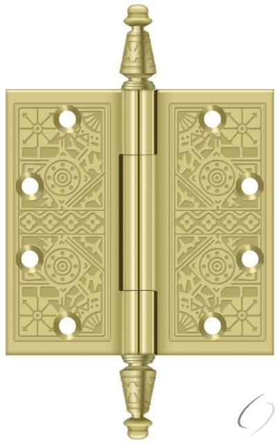 DSBP45U3 4-1/2" x 4-1/2" Square Hinge; Bright Brass Finish