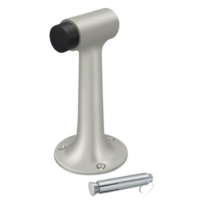 Floor Mount; 6" Bumper; Heavy Duty; Satin Nickel Finish