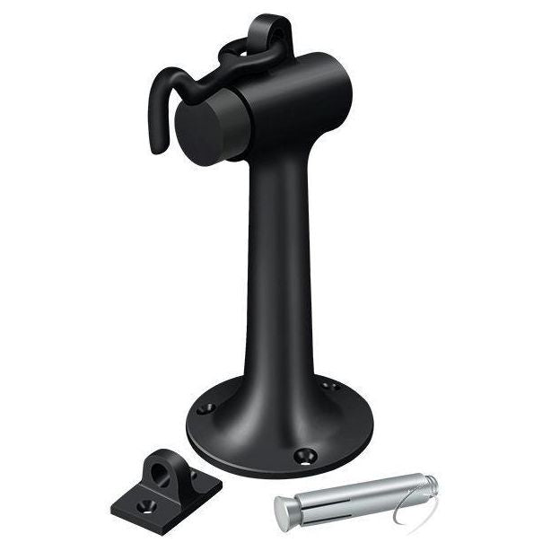 DSF630U19 Floor Mount; 6" Bumper with Hook & Eye; Heavy Duty; Black Finish