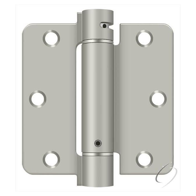 DSH35R415 3-1/2" x 3-1/2" x 1/4" Spring Hinge; Satin Nickel Finish