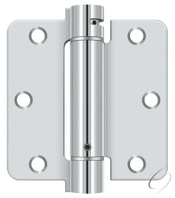 DSH35R426 3-1/2" x 3-1/2" x 1/4" Spring Hinge; Bright Chrome Finish