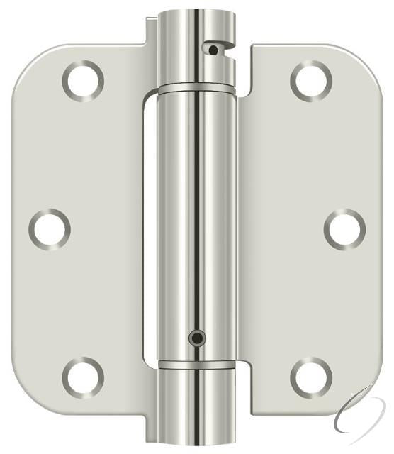 DSH35R514 3-1/2" x 3-1/2" x 5/8" Spring Hinge; Bright Nickel Finish
