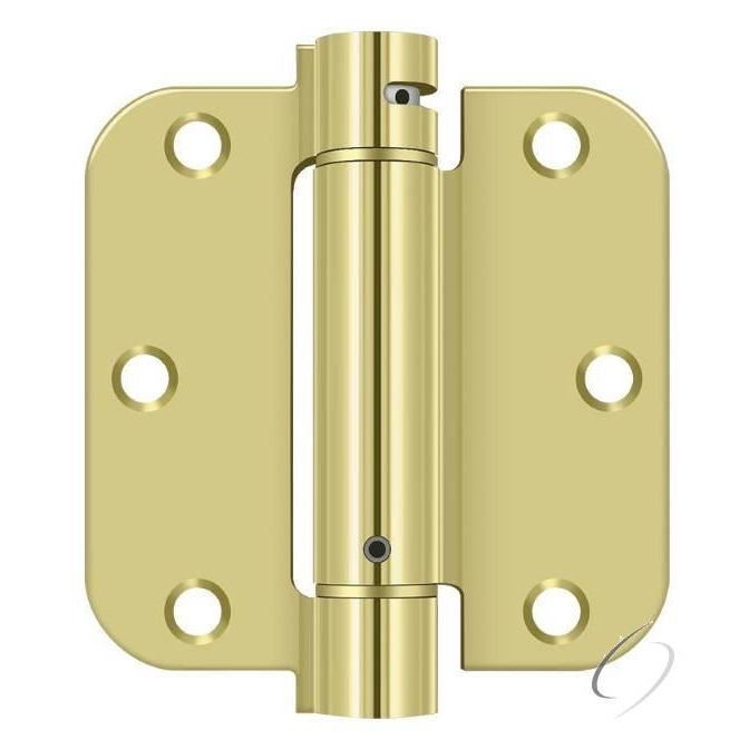 DSH35R53 3-1/2" x 3-1/2" x 5/8" Spring Hinge; Bright Brass Finish