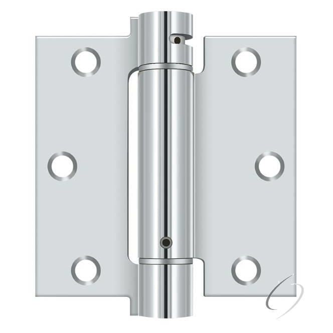 DSH35U26 3-1/2" x 3-1/2" Spring Hinge; Bright Chrome Finish