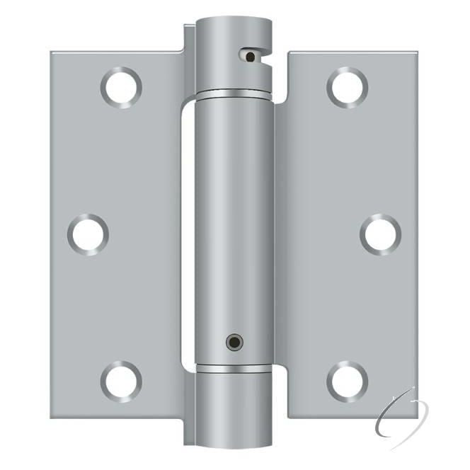 3-1/2" x 3-1/2" Spring Hinge; Satin Chrome Finish