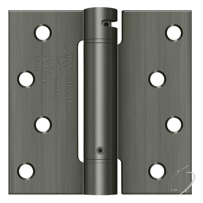 DSH44U15A 4" x 4" Spring Hinge; Antique Nickel Finish