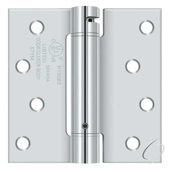 DSH44U26 4" x 4" Spring Hinge; Bright Chrome Finish