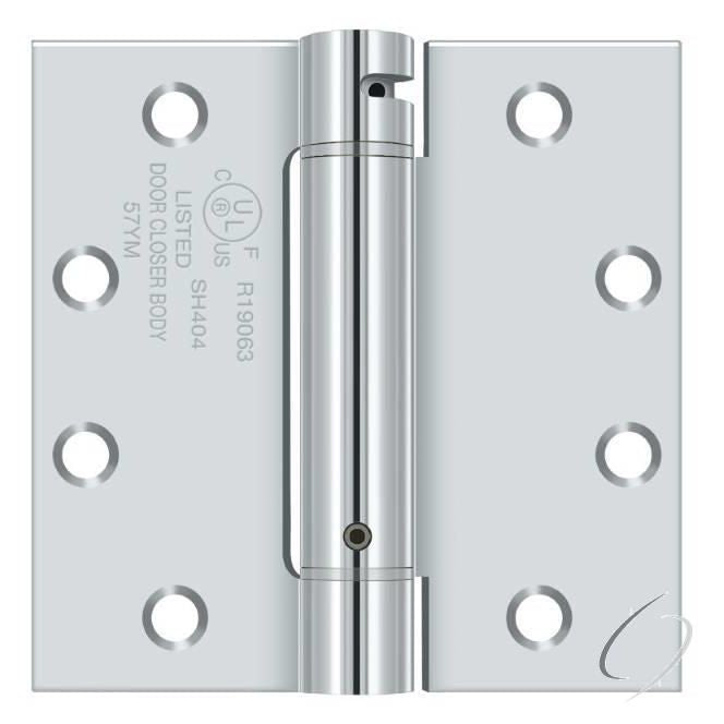 DSH45U26 4-1/2" x 4-1/2" Spring Hinge; Bright Chrome Finish