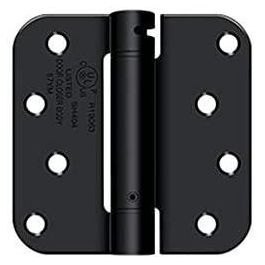 DSH4R51B 4" x 4" 5/8" Radius Spring Hinge; Flat Black Finish