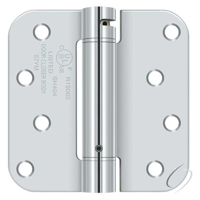 DSH4R526 4" x 4" 5/8" Radius Spring Hinge; Bright Chrome Finish