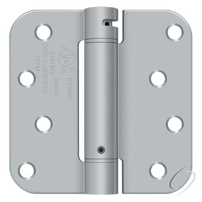 DSH4R526D 4" x 4" 5/8" Radius Spring Hinge; Satin Chrome Finish