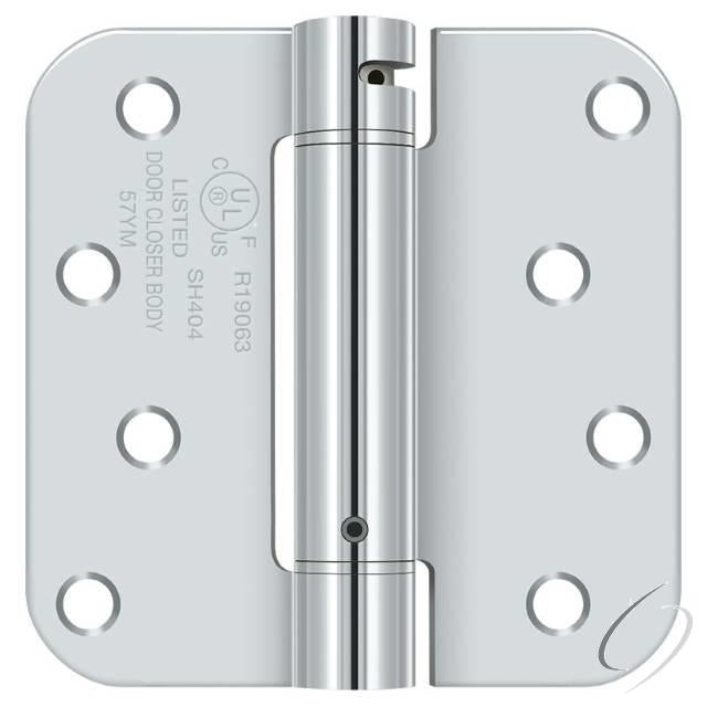 DSH4R526T 4" x 4"; 5/8" Radius Corner Hinge; TT; Bright Chrome Finish