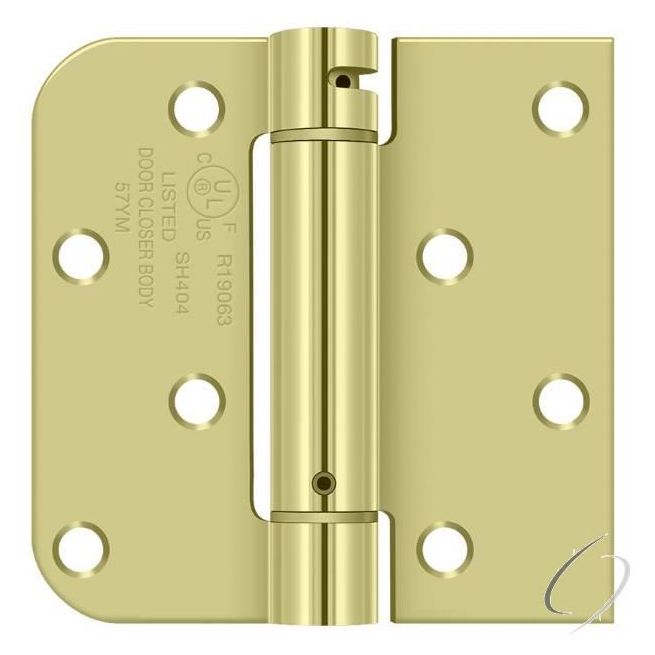 DSH4R5TT2D 4" x 4" 5/8" Radius by Square Spring Hinge; Zinc Dichromate Plated Finish