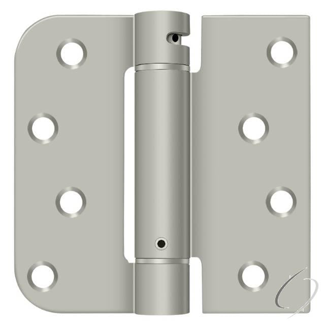DSH4SR515-LH Left Hand 4" x 4" 5/8" Radius by Square Spring Hinge; Satin Nickel Finish