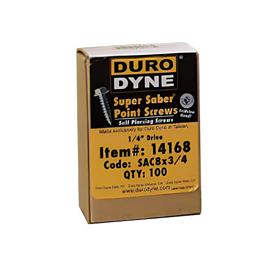 #8 x 2" - Super Saber Self Piercing Screws - Pack of 100