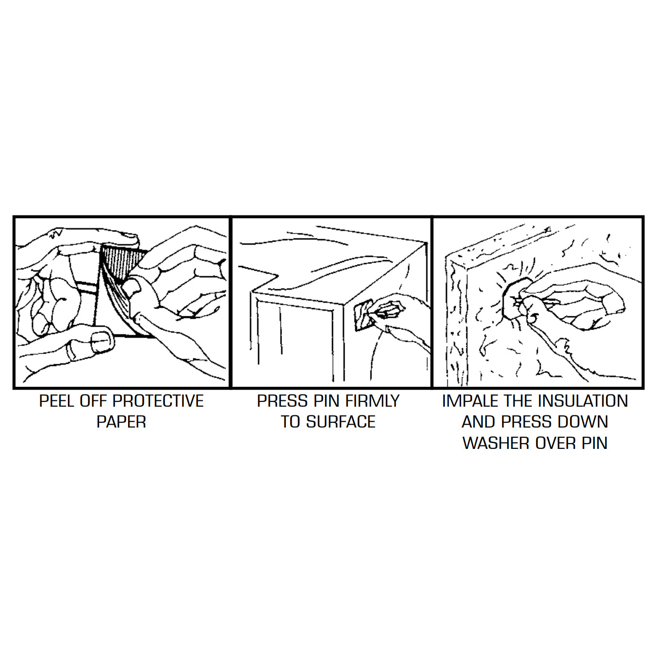 Box of 100 Duro Dyne 1-1/4" Dynastick Self Adhesive Insulation Fastener Hangers