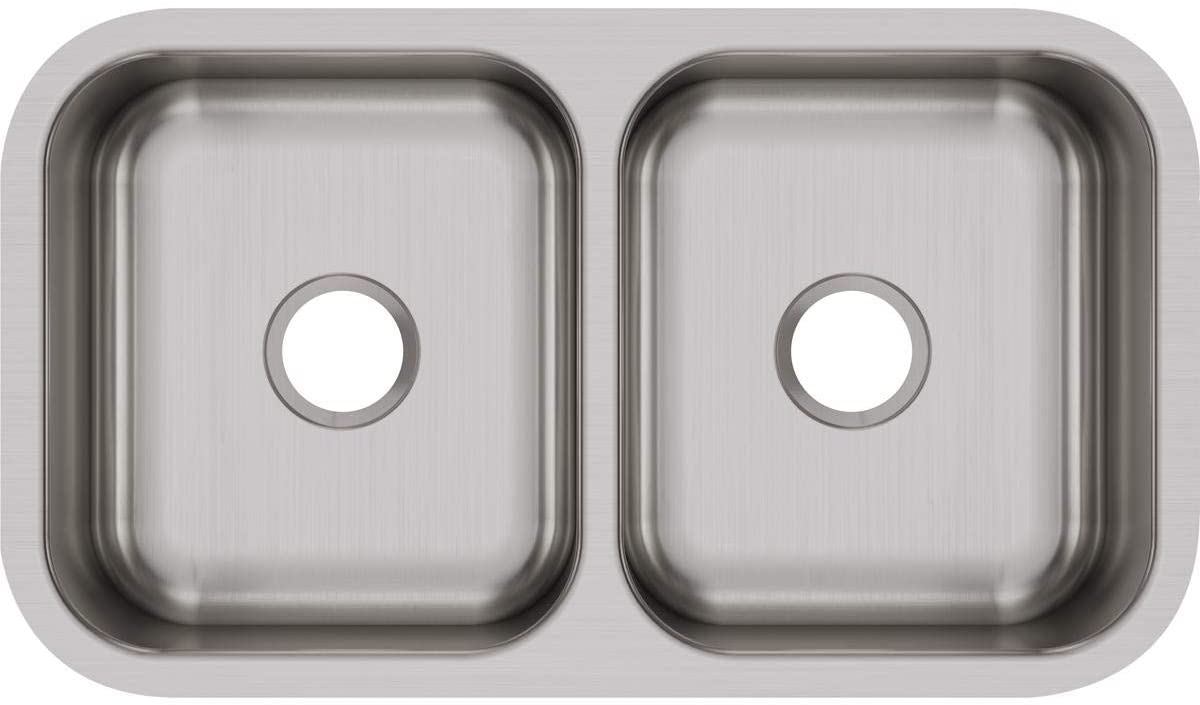 Elkay DXUH3118 - Elkay DXUH3118 Dayton Equal Double Bowl Undermount Stainless Steel Sink
