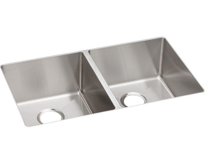 Elkay ECTRU31179T - 18 Gauge Stainless Steel 31.5" x 18.5" x 9" Double Bowl Undermount Kitchen Sink
