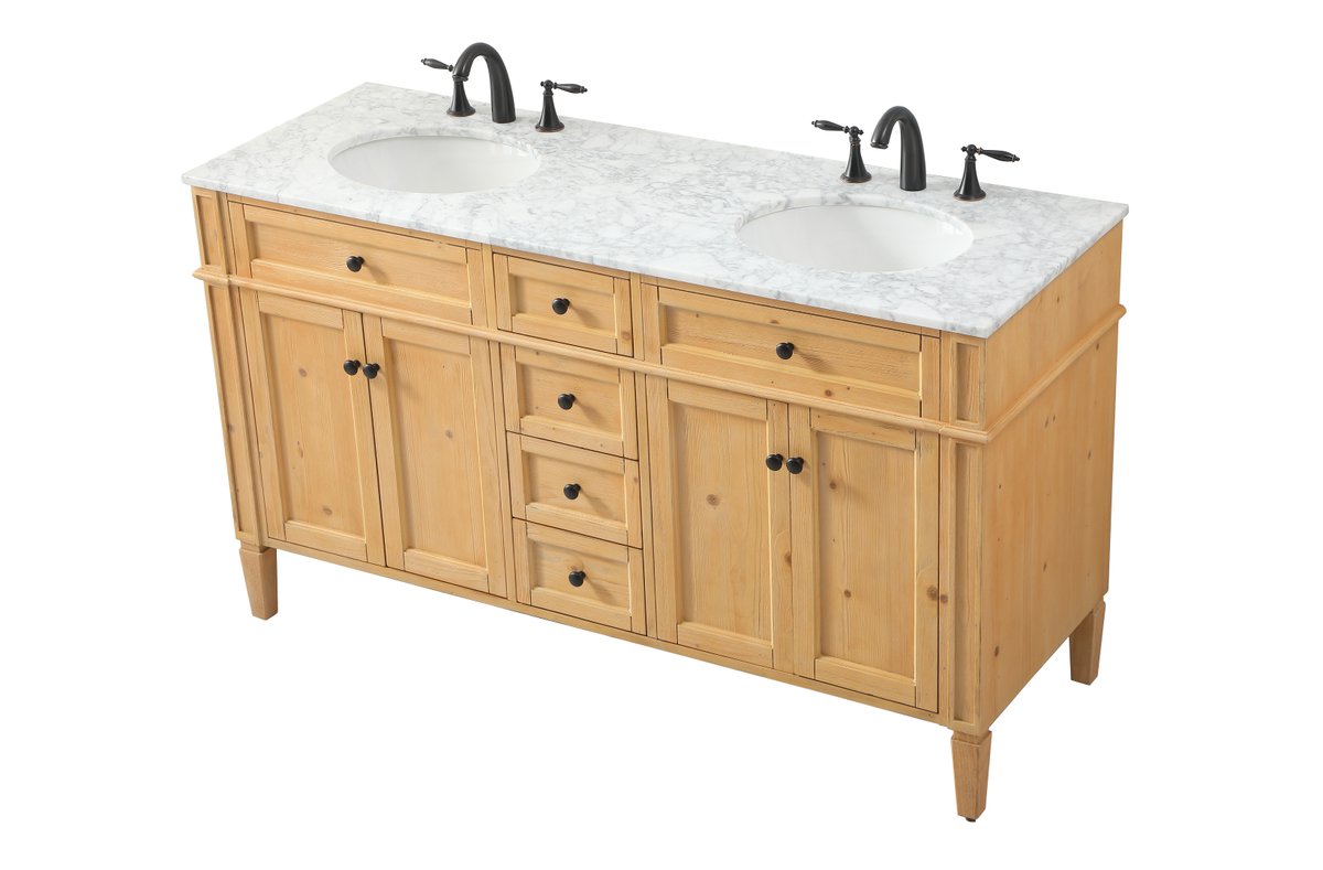 Park Avenue 60" Double Bathroom Vanity Set