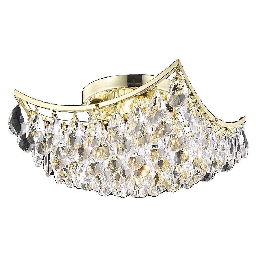 Elegant Lighting Clara 4 Light 14" Flush Mount