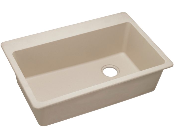 Elkay ELG13322PT0 - Elkay Quartz Classic 33" x 22" x 9-1/2" Single Bowl Drop-in Sink, Putty
