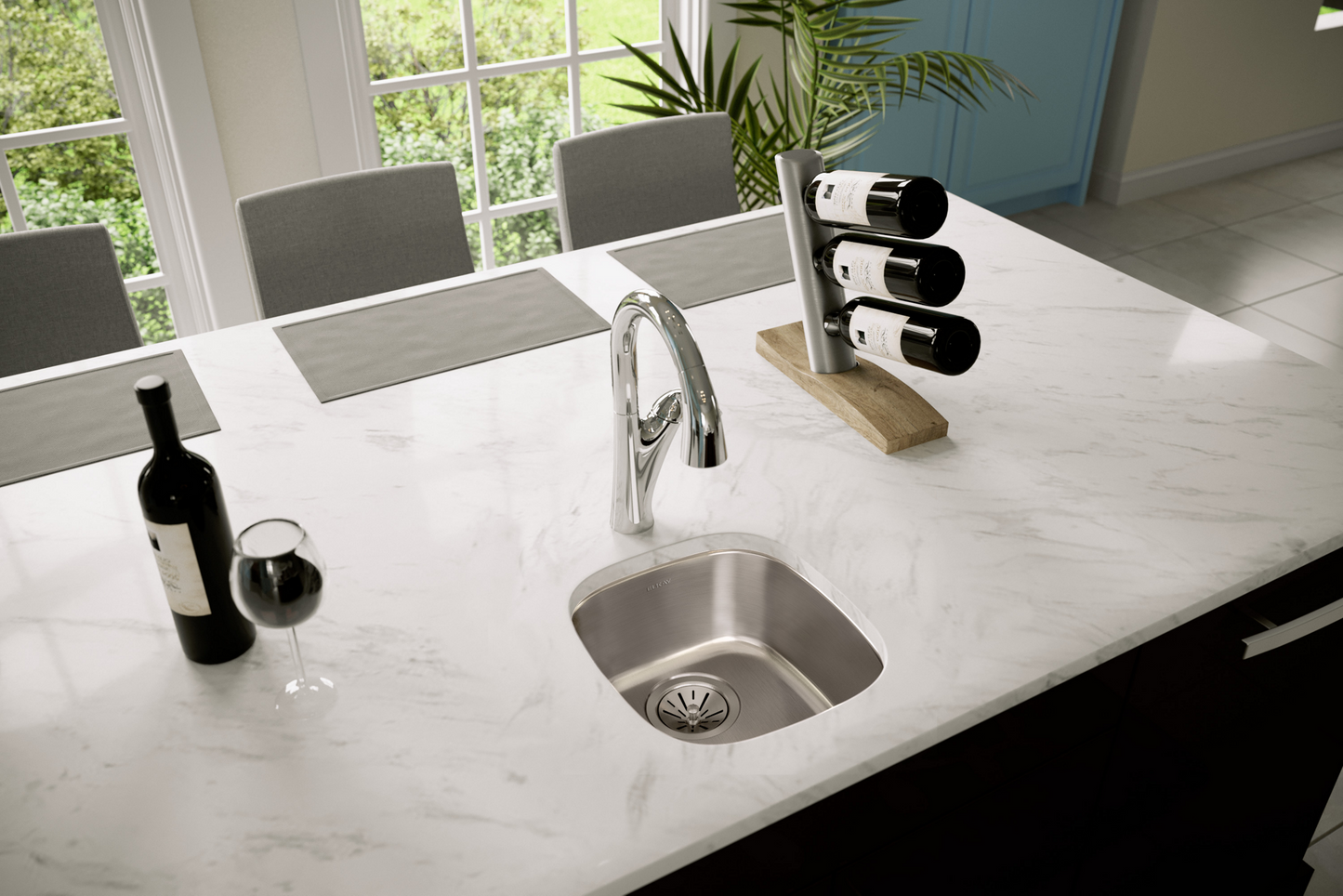 Elkay ELUH1113 - Elkay Lustertone Classic Stainless Steel, 14-1/4" x 15-3/4" x 5-15/16", Single Bowl