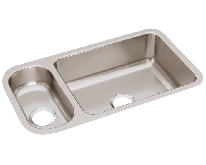 Elkay ELUH3219 - 18 Gauge Stainless Steel 32.25" x 18.25" x 7.75" Double Bowl Undermount Kitchen Sin