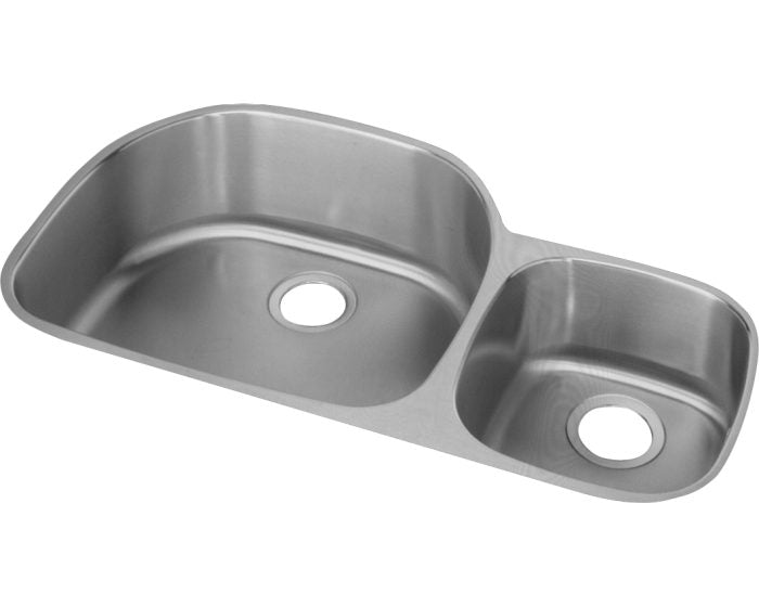 Elkay ELUH3621R - Elkay Lustertone Classic Stainless Steel 36-1/4" x 21-1/8" x 7-1/2", Offset 60/40