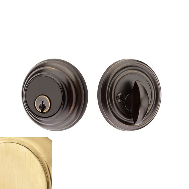 Emtek 8455 - Low Profile Solid Brass Single Cylinder Deadbolt