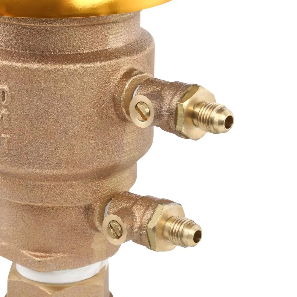 765 - Bronze Pressure Vacuum Breaker Backflow Preventer, Quarter Turn Shutoffs