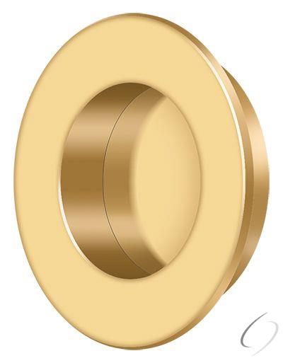 FP178CR003 1-7/8" Round Flush Pull Lifetime Brass Finish