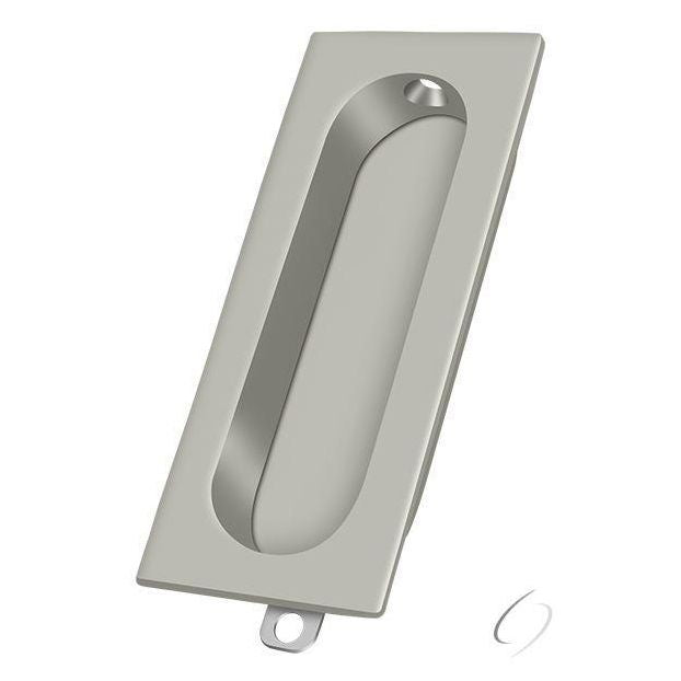 FP222U15 Flush Pull; Rectangle; 3-1/8" x 15/16"; Satin Nickel Finish