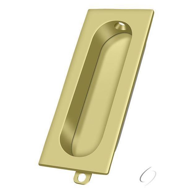 FP222U3 Flush Pull; Rectangle; 3-1/8" x 15/16"; Bright Brass Finish