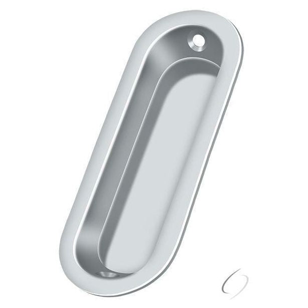 FP223U26 Flush Pull; Oblong; 3-1/2" x 11/4" x 5/16"; Bright Chrome Finish