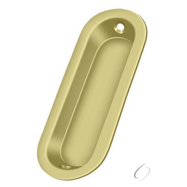 FP223U3 Flush Pull; Oblong; 3-1/2" x 11/4" x 5/16"; Bright Brass Finish