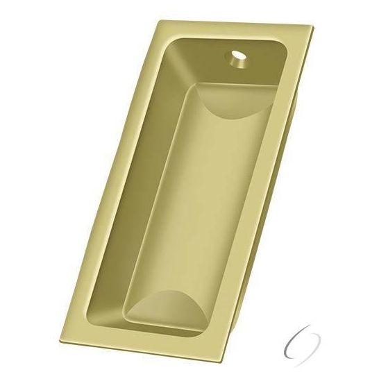 FP227U3 Flush Pull; Large; 3-5/8" x 1-3/4" x 1/2"; Bright Brass Finish