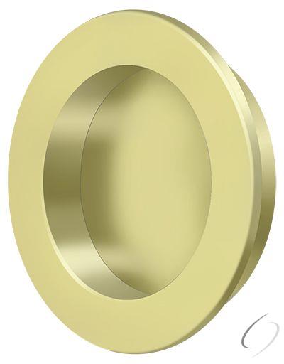 FP238U3 2-3/8" Round Flush Pull Bright Brass Finish