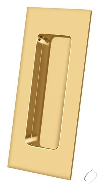 FP40CR003 4" x 1-7/8" Heavy Duty Rectangular Flush Pull Lifetime Brass Finish