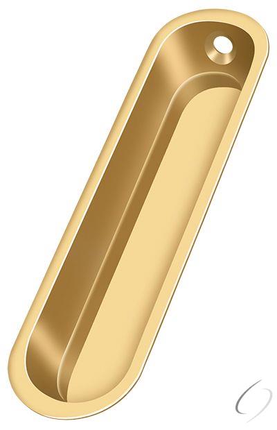 FP828CR003 Flush Pull; 4" x 1" x 1/2"; Lifetime Brass Finish