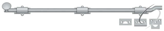 FPG2626D 26" Surface Bolt with Offset; Heavy Duty; Satin Chrome Finish