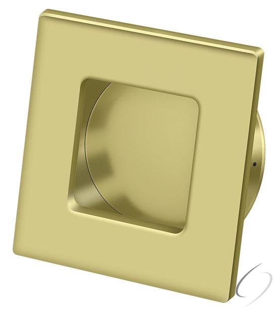 FPS234U3 2-3/4" Square Heavy Duty Flush Pull Bright Brass Finish