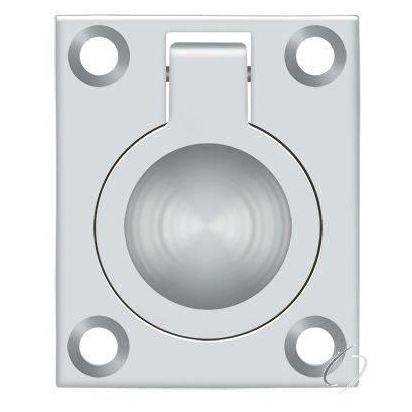 FRP175U26 Flush Ring Pull; 1-3/4" x 1-3/8"; Bright Chrome Finish