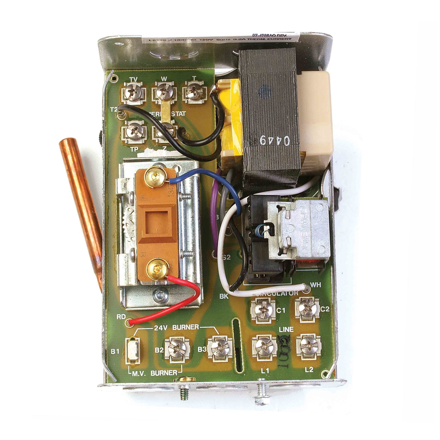 L8148E1265 - High Limit Vertical Mount Aquastat Relay, 15 Degree Differential